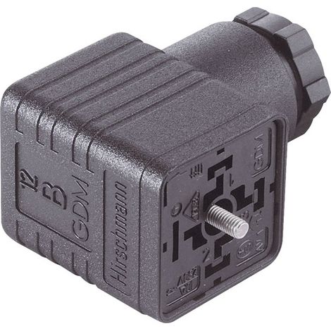 Hirschmann 931-969-100 Conector 3P+T PG9 IP65 - GDM 3009 sw - Negro