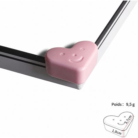 Protège-coin en silicone forme cœur rose lot de 10 pour meuble et table rose 10 500 g – Livraison gratuite