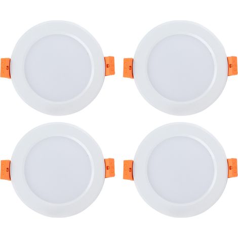 4 Plafonniers LED Ronds 4in 300LM 6000K Blanc 12V 3W pour Camping-car, Bateau, Véhicule - Éclairage Intérieur de Caravane (1/5)