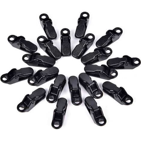 50 clips para tiendas de campaña, lonas, toldos y accesorios para toldos de camping. (1/5)