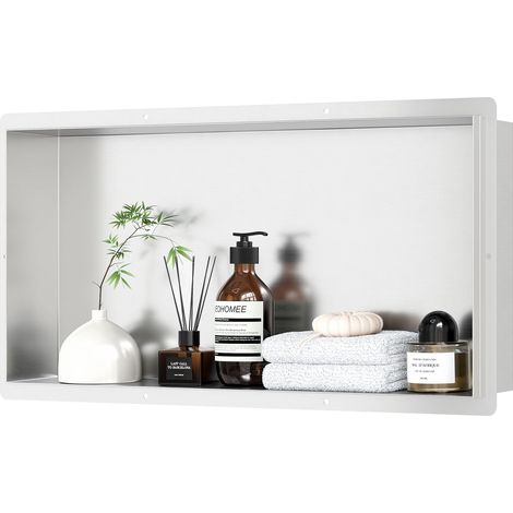 Niche de Douche, étagère de Rangement à insérer (Taille intérieure 61 x 30,5 x 10,2 cm), Niche Murale de Douche en Acier Inoxydable, Niche de Douche carrelée pour Rangement de Salle de Bain (1/5)