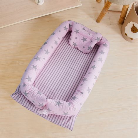 1 Nid d'ange,Coton,Motif étoiles,Ajustable,Nouveau-né,0 à 24 mois,Lit bionique portable (1/5)