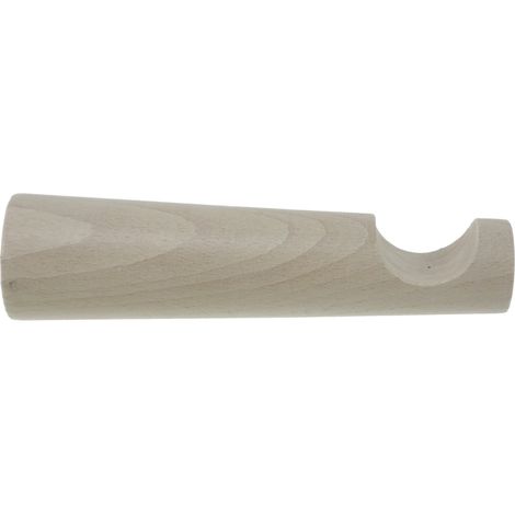 monoblocco cm 15 per bastone ø28mm con viti e tasselli sbiancato.
