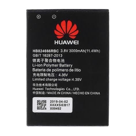 Batterie de remplacement 3,80 V 3000 mAh (Code : HB824666RBC) pour Huawei E5577
