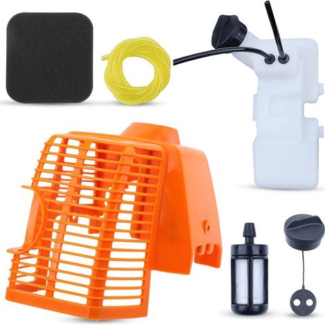 FS85 Cache Moteur Réservoir de Carburant à Gaz pour Stihl FS75 FS80 FS85 FS85R FS74 Tondeuse avec Bouchon de Carburant Filtre à Air Remplace 4137 350 0410, 4137 080 1601 (1/5)