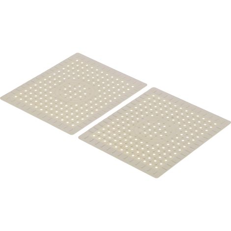 Tapis de Protection pour Évier de Cuisine, 2 Pièces, Caoutchouc Alimentaire, Antidérapant, Facile à Nettoyer, Durable (1/5)