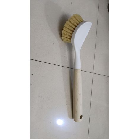 petite Taille Brosse  Vaisselle  Intgr Avec Poigne En Bambou, Brosse  Rcurer Pour Nettoyage Des Plates, Casseroles Viers De Cuisine (1/5)