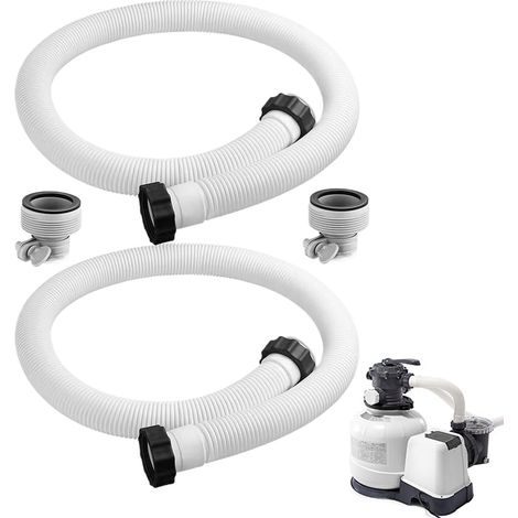 Tuyau De Piscine 38MM 2 Pièces Tuyau Rechange Pour Filtre Piscine De Rechange Pour Piscine 150cm Flexible Pour Pompe De Piscine Et Aspirateur De Piscine, Pour Filtres À Sable (1/5)