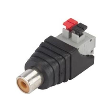 Rca hembra para conexión con resorte de 2 pines - 5 piezas (1/2)