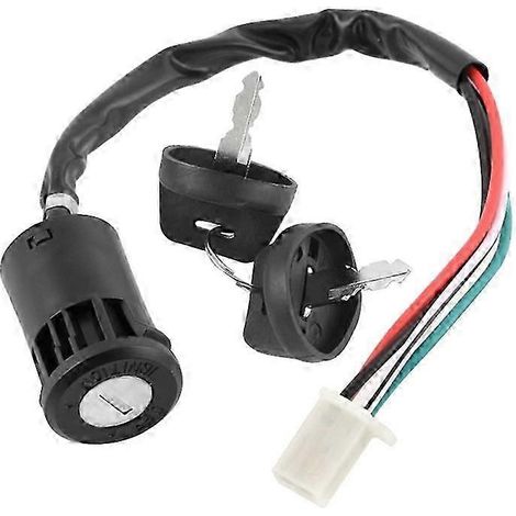 Contacteur à clé 4 fils pour moto tout-terrain, compatible avec quads, karts et motos cross, universel T3EF (1/5)
