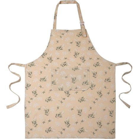 Tabliers de cuisine pour hommes et femmes : Tablier floral vintage avec lien nuque ajustable et poche pour jardinage, cuisine, art et peinture (1/5)