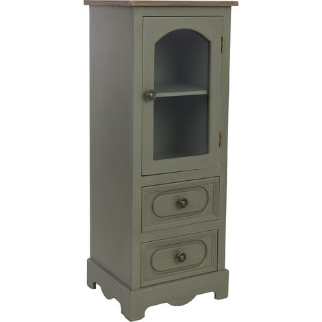 Armario de madera verde 32x26x80h cm (1/5)