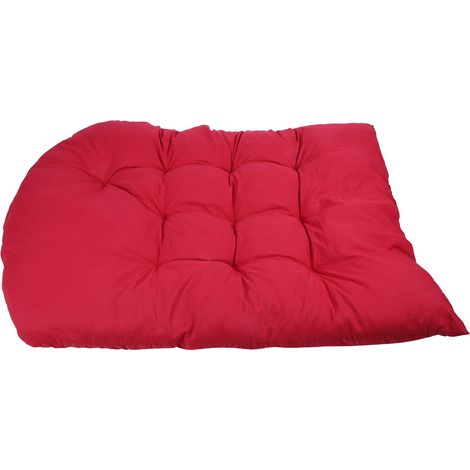 Coussin d'assise épais pour balancelle suspendue, 80 x 120 cm, rouge bordeaux, idéal pour la maison et le jardin. (1/5)