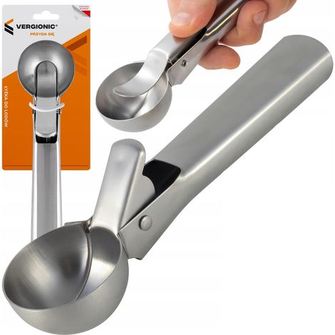 CUCHARA PARA HELADO CON PERILLA GRANDE APTA PARA PATATAS Y ARROZ VERGIONICO (1/5)