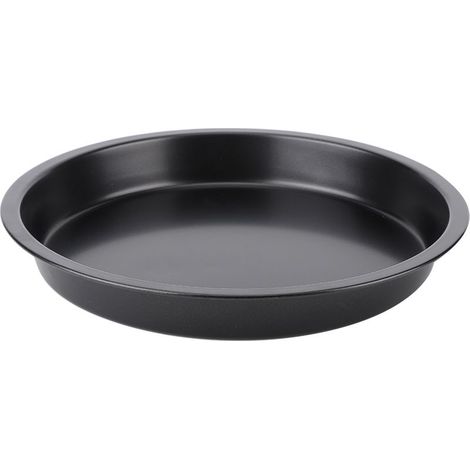 Plaque à pizza ronde en acier carbone noir antiadhésive 8 pouces, moule à cuisson. (1/5)