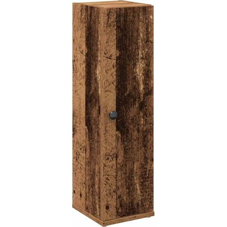 Meuble de salle de bain avec porte-rouleau vieux bois