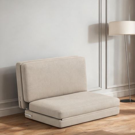 Canapé beige en polyester mousse 275 x 120 x 10 cm (1/5)