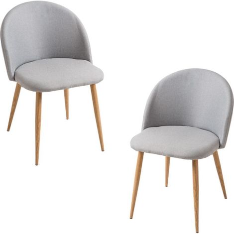 Packs Sillas Comedor - Pack 2 Sillas Vint Tela - Gris claro (1/4)