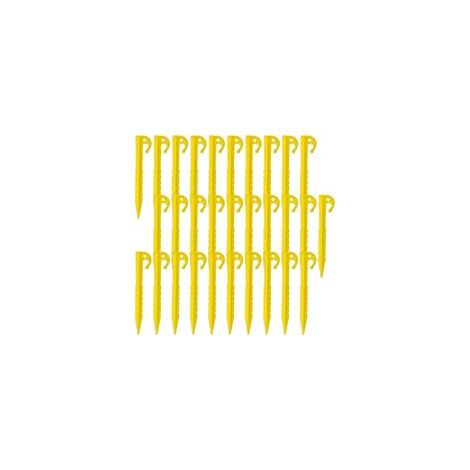 Piquets Tente Plastique Spirale Lot de 100 Fixations Sol Tente, Auvents Camping, Caravane