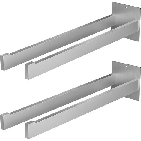 2PCS Auralum Max portasciugamani in acciaio inox, gancio a muro per bagno e cucina, spazzolato (1/5)