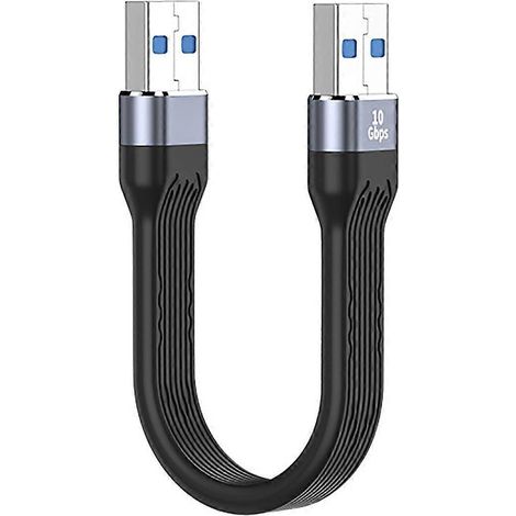 Câble USB C Souple Mâle à Mâle, Support 3,1/20Gbps, Connexion USB-C à USB-C Court (1/4)