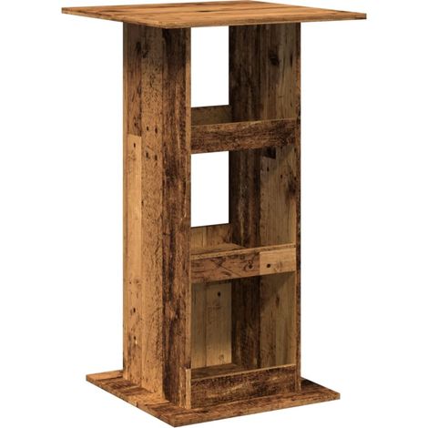 Mesa alta bar con almacenaje madera envejecida 60x60x102 cm vidaXL