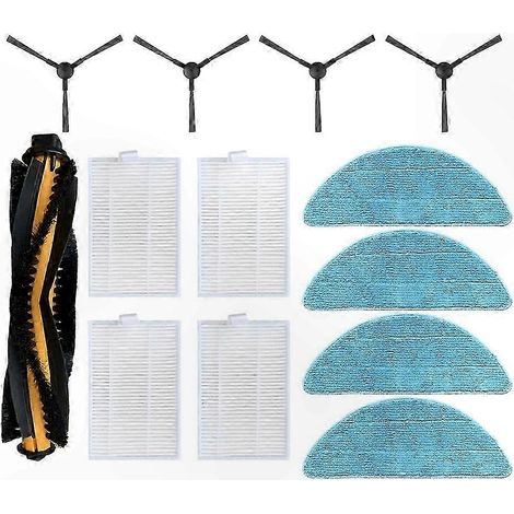 Pièces de rechange pour aspirateurs robots : brosse latérale, filtre HEPA et lingette de nettoyage (1/5)