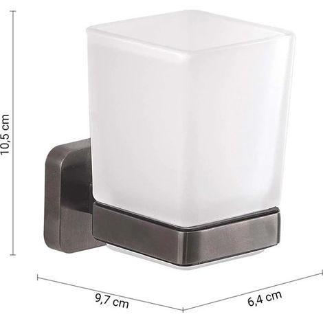 Zahnbürstenhalter Tonga gun metal 10,5 x 9,7 x 6,4 cm (1/2)