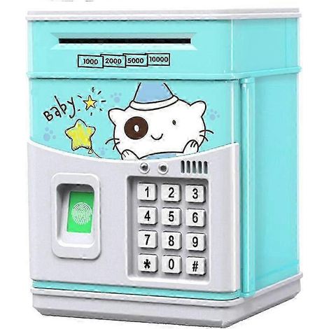 Petite tirelire à empreinte digitale avec mot de passe, adorable boîte à économies, cadeau pour enfants, garçons et filles (1/5)