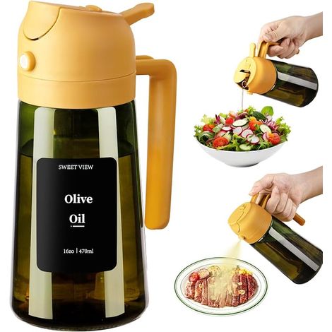 Oil Spray and Oil Dispenser - 470ml Glass (1/4)