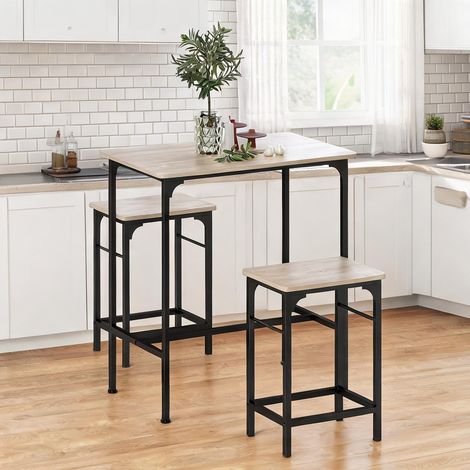 Ensemble table de bar et tabourets color Legno 80 x 50 x 87 cm (1/5)