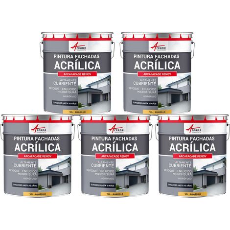 Pintura acrílica para exteriores, impermeable y duradera para fachadas exteriores - ARCAFAÇADE RENOV