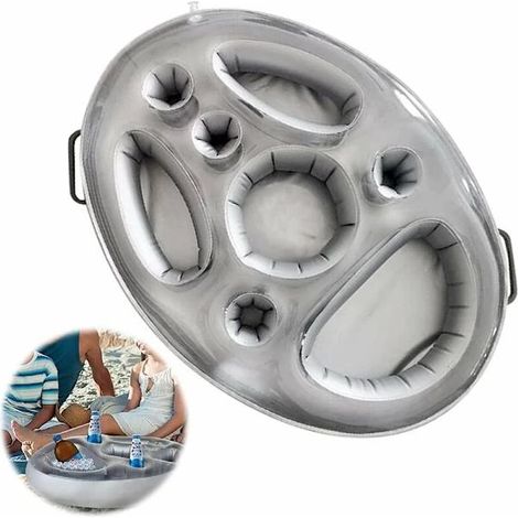 Bar flottant pour piscine, bar flottant 8 trous pour piscine, plateau de bar flottant gonflable, bar flottant pour spa, bar portable HIASDFLS (1/5)