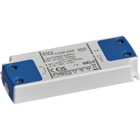Transformateur pour luminaire 230V-12V – Puissance 30-125 VA – Charge maximale 16W – Spécial LED pour éclairage optimal – Europole