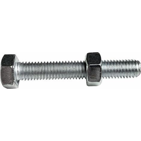 Boulon tête hexagonale Viswood finition zinguée Ø6 x 40 mm (lot de 12)
