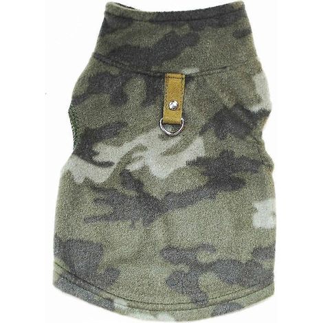 Warme Fleece-Hundebekleidung für Herbst und Winter, verdickte Weste, Mantel, für kleine und mittlere Hunde, T-Shirt-Kostüm, karierte Jacke mit Zugring, Größe 4 (1/5)