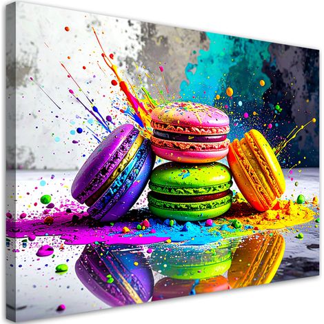 Wandbild Kekse Makronen Abstrakt 100x70 cm (1/5)