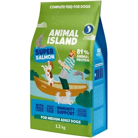 ANIMAL ISLAND łosoś premium karma sucha dla psa 12kg (1/3)