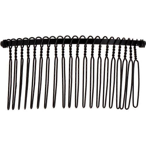 20 dents peigne à voile de mariée, clips métalliques blancs, accessoires cheveux nuptiaux, outil DIY coiffure femme. (1/4)