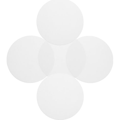 Diffuseur de lumière pour abat-jour rond lot de 5 en acrylique blanc, adoucissement de la lumière et protection anti-éblouissement, adapté pour plafonniers bureau (1/5)
