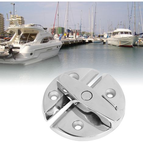 Poignée rotative ronde de 55 x 60 mm pour porte de placard de navire en acier inoxydable 316 de qualité marine (1/5)