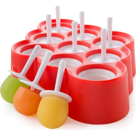 Stampi per cubetti di ghiaccio in silicone facili da staccare con vaschetta raccogli-gocce