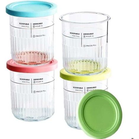 Bac à glaçons - Ninja - NC501 NC500 - 680 ml - Lot de 4 - Couvercles étanches (1/5)