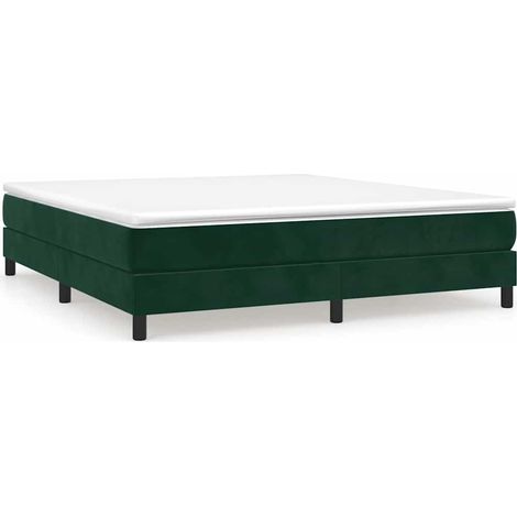 Maison Exclusive - Boxspringbettgestell Dunkelgrün 160x200 cm Sam (1/5)