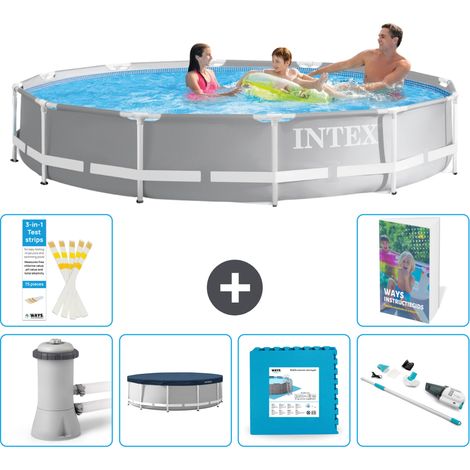 Prism Frame Pool Rund - 366x76 cm - 7-teilig S183