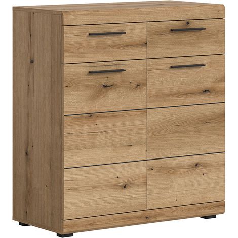 Scout Schuhschrank 2 Schubladen 2 Türen Eiche Dekor.