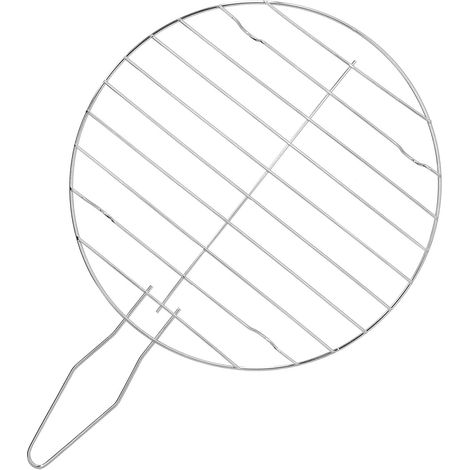 Panier à Grillades en Acier Inoxydable, Gril De Barbecue Lavable De Forme Ronde pour Le Camping en Plein Air (1/5)