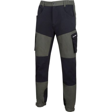 Pantaloni con elementi elasticizzati, verde e nero, "XL", CE, lahti (1/2)