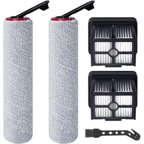 Pr Rouleau de brosse de rechange et Filtre HEPA pour DREAME H15 Pro / H15 Mix / H12 Pro FlexReach Aspirateur Laveur, 2 rouleaux de brosse + 2 filtres + 1 brosse de nettoyage (1/4)