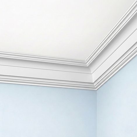 Corniche plafond C254 13 x 9,3 cm - Polyuréthane Cimaises &+ (1/3)